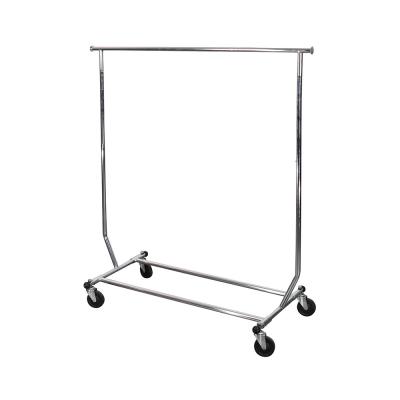 China Hot Selling High Quality Durable Adjustable Chrome Metal Garment Racks, Clothes Show Racks for sale