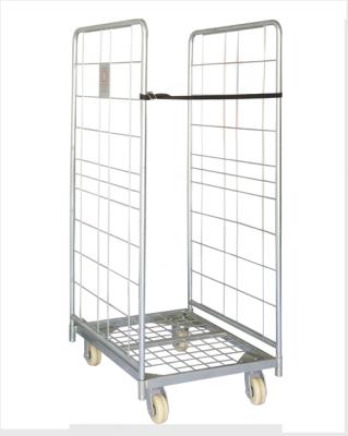 China Easy Movable Warehouse / Supermarket Wire Roll Container , Storage Roll Cage for sale