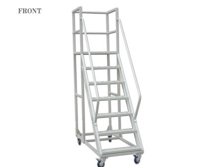 China Isolation Ladders 3 Meter Height Metal Moving Trolley Ladder for sale