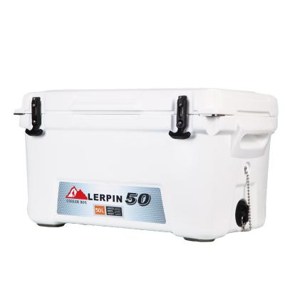 China 50L waterproof plastic cooler box for vaccine, beer, food, fishing, barbecue, thermos ice chest cooler for sale