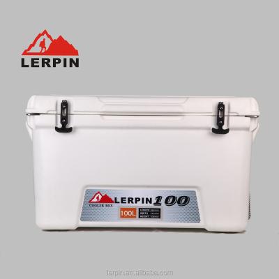 China 100L Large Sustainable Medical Cooler Box With Lock Plate , Ice Chest Cooler Box for sale