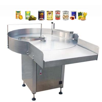 China Food Turn Table Round Bottle Packing Machine Rotary Collecting Table Unscrambler For Plastic Glass Bottle With CE for sale