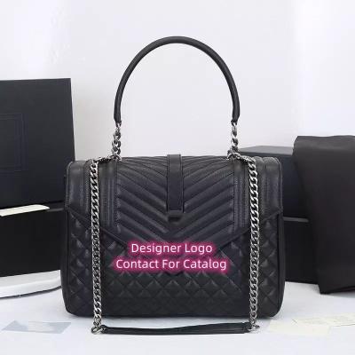 China Fashion 5A original logo designer handbag leather luxury gg inspired designer purse and wallet high quality handbag for women cc bag for sale