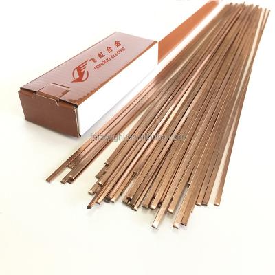 China Welding Rod Phosphorus Copper Welding Rod BCuP-2 Flat Strip 1.3*3.2*500mm for sale