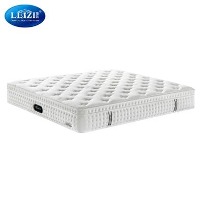 China Manufacturers Luxury White Natural Latex Foam Pocket Spring Hilton Hotel Bed Mattress Hypoallergenic for sale