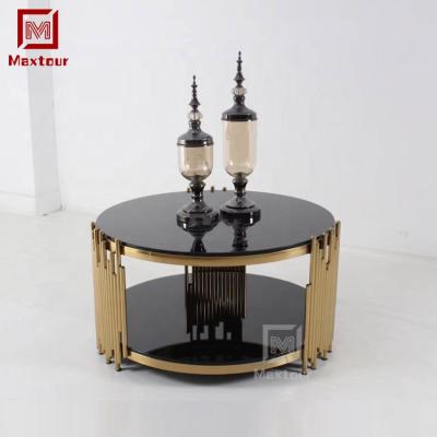 China Modern Metal Frame Gold Silver Design Special Living Room Coffee Table for sale