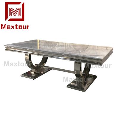 China Home Use High Grade Stainless Steel Frame Clear Glass Coffee Table Low for sale