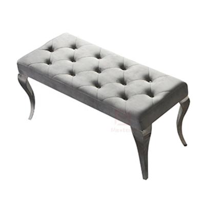 China Modern Modern Stainless Steel Velvet Bench for sale