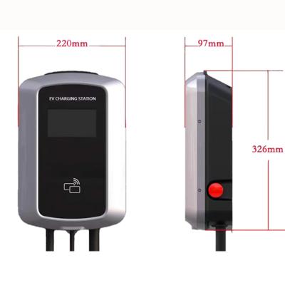 China 21kw 32A wholesale price gb/t home wallbox wall mounted pile commercial ocpp OEM ac ev charger electric car charging stations GACB021D-MS for sale