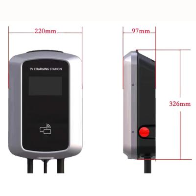 China 21kw 32A wholesale price gb/t home wallbox wall mounted pile commercial ocpp OEM ac ev charger electric car charging stations GACB021D-MS for sale