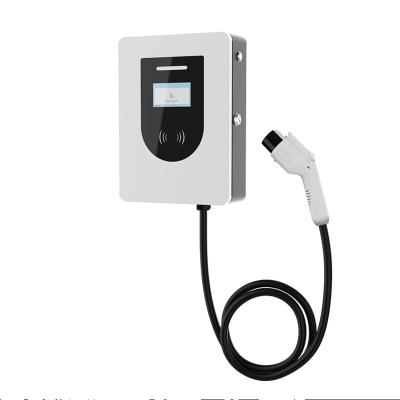 China 21kw 32A wholesale price gb/t home wallbox wall mounted pile commercial ocpp OEM ac ev charger electric car charging stations GACB021D for sale