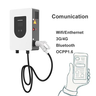 China commercial 30kw ccs 2 level 3 wallbox wall mounted pile dc fast ev charger for 30 kw electric car vehicle charging station EDCB030A for sale