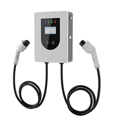 China 22kw 400v app rfid ocpp 3 phase level 2  ev charger type 2 iec 62196 ev charger wall-mounted charging stations EACB022B for sale