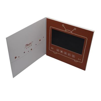 China Corporate Advertising Design Company Video Card Custom 2.8 4.3 5 7 10.1inch TFT LCD Screen Video Recorder Business Greeting Card Recordable Brochure for sale