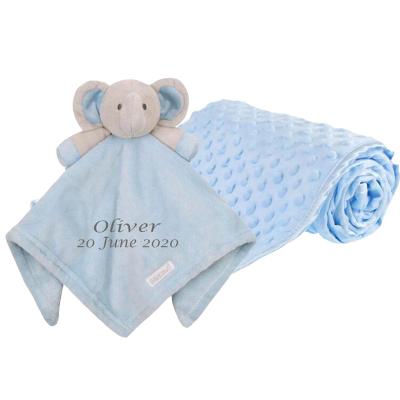 China PORTABLE Hot Selling Baby Elephant Quilt Matching Monogrammed Fleece Toddler Blanket Toddler Blankets Towels Mother's Day Gifts for sale