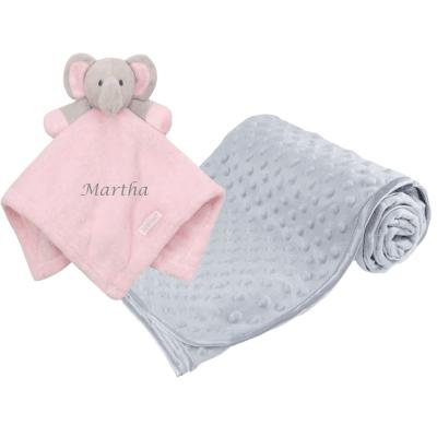 China Elephant PORTABLE Wholesale Comforter Blanket Monogrammed Monogrammed Fleece Matching Newborn Towels Personalized Baby Gifts for sale