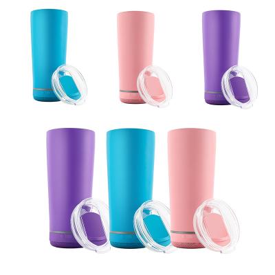 China New Color Music Mug 18oz Wine Tumbler Wireless Stainless Steel Speaker Coffee Mug Wireless Waterproof Mug Using USB For Gift Mug for sale