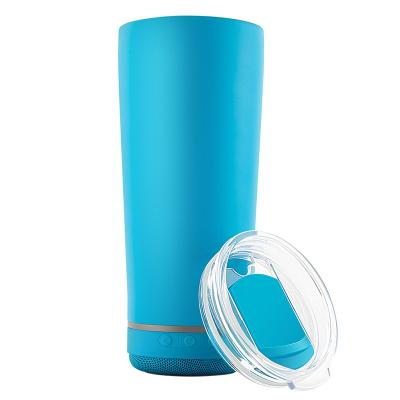 China Viable Most Popular Music Cup Wine Tumbler Mug Wine Tumbler Stainless Steel Water Bottle USB Smart Wireless Charging for sale