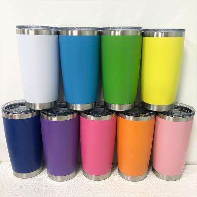 China 2020 New Style Viable Personalize Colorful Double Wall Wine Tumbler Stainless Steel Coffee Mug 20oz Large Capacity For Travel Sports for sale