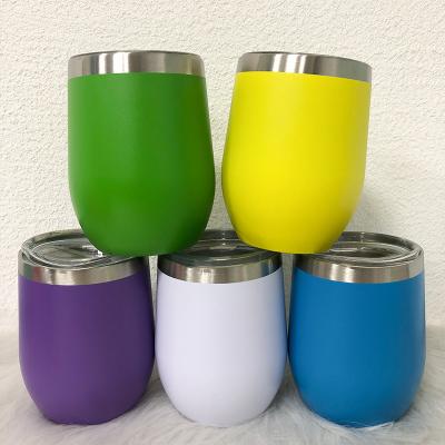 China New Arrival 12oz Sustainable Beer Mugs Portable Double Wall Stainless Steel Wine Tumbler With Lid Milk Cup For Gift Mugs for sale