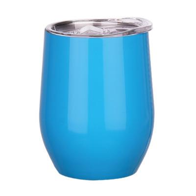 China RTS 12oz Egg Shape Stainless Steel Beer Cup Viable Wine Tumbler Portable Travel Mugs Vacuum Insulated Wine Glass For Wedding Gifts for sale