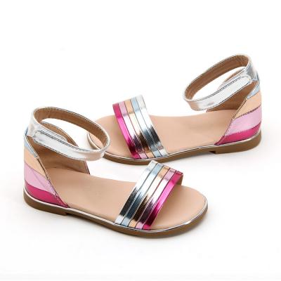 China Wholesale round kids color block sandals for girls kids 2021 usa sizes sandal kids shoes 3yrs old for sale