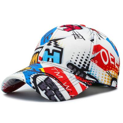 China COMMON warm graffiti baseball cap women summer sun hat cotton men's baseball cap sports hat for sale