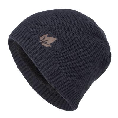 China JOINT Unisex Fleece Striped Beanie Hat Knit Wool Warm Winter Hat Stretch Thick Slouchy Hat For Men And Women for sale