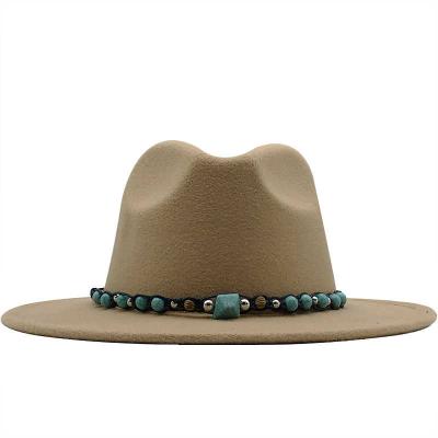 China Fashion striped wholesale women spill off fedora hats sombrero felt fedora hat man for sale