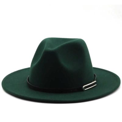 China Wholesale Fashion Striped Felt Women Felted Hat Sombrero Felted Hat Cap Bands for sale