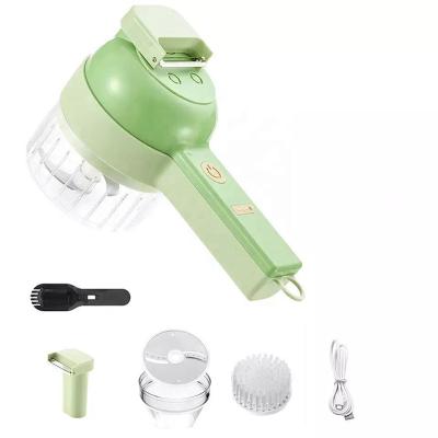 China 4 in1 Sustainable Multifunctional Electric Handheld Portable Vegetable Kitchen Chopper Food Cutter Garlic Processor Smart Set of Instruments for sale