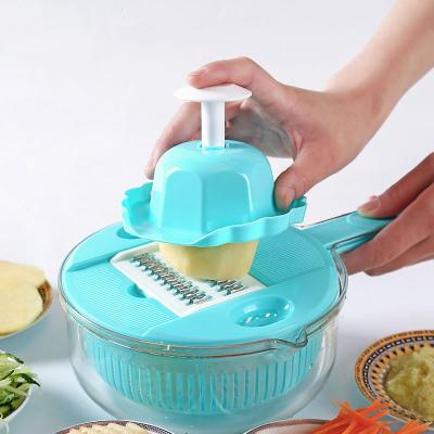 China Viable 12 in 1 Kitchen Multifunctional Vegetable Cutter Vegetable Cleaver - Vegetable Spiralizer Slicer Potato Peeler Onion Vegetable Cutter for sale