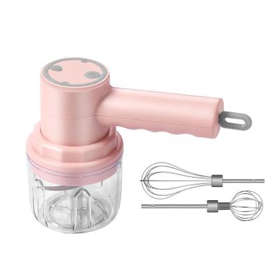 China Portable Mini Handheld Electric Vegetable Food Egg Beater Cream Mixer Viable Radio USB Rechargeable Cleaver for sale