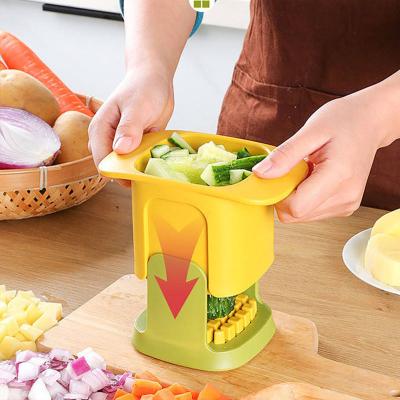 China Viable Manual Onion Chopper Vegetable and Vegetable Hand Press Tools Fruit Cutter Shapes Potato Dicer for Kitchen Household for sale