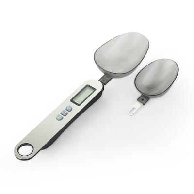 China Coffee Kitchen Measures Portable Detachable Digital Scoop Scale 300g/0.1g Electric Electronic Kitchen Measurer Scale with 2 Replaceable Spoons for sale