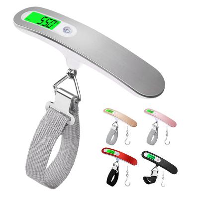 China Luggage Weighing Electronic Portable Luggage Scale Digital Weighing Suitcase Mini Pocket Hanging Scale 50kg/110lb Stainless Steel Travel. for sale