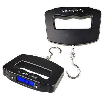 China Luggage Weighing Digital Portable Hanging Scale Luggage Weighing Travel Suitcase Mini Pocket Scale 50kg/110lb with Stainless Steel Hook for sale