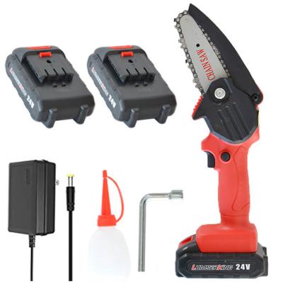 China 4 Inch Cordless Battery Powered Handheld Mini Chainsaw For Tree Branch for sale