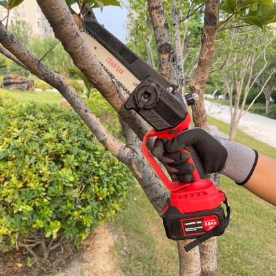 China Regargable Mini Handheld Chainsaw Lithium Battery Powered Brushless Cordless 8 Inch for sale