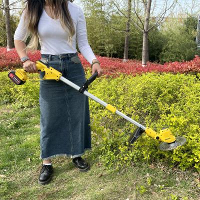 China Grass Cutting Machine Garden Handheld Grass Brush Cutter Electric Lawn Mower Power String Trimmer Cordless Battery for sale