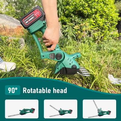 China 2-in-1 Cordless Lithium Hedge Trimmer And Grass Cutter With Interchangeable Blades for sale