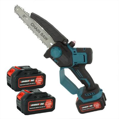 China 8 Inch Hand-held Cutting Machine Cordless Chain Saw 88V Mini Electric Cordless Chainsaw for Wood Cutting for sale