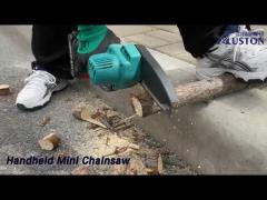 Single Hand Handheld Mini Chainsaw 4 Inch 21v Brushless Motor For Woodworking