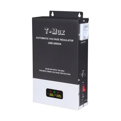 China Hot Selling SVC 2KVA Relay Type Wall Mounted Power Stabilizer Automatic Voltage Regulators For Home for sale