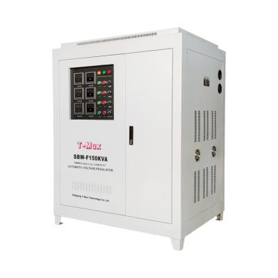 China JJW T-Mux 150KVA SBW-F Series 3 Phase Regulator 304V-456V Large Power 380V Automatic Voltage Regulator Stabilizer for sale