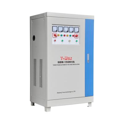 China JJW 150KVA SBW Series 3 Phase Regulator 304V-456V Big Power 380V Automatic Voltage Regulator Stabilizer for sale