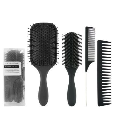 China Waterproof Four Piece Air Cushion Massage Comb Nine-Row Wide-Tooth Comb Headed Tail Hairstyle Styling Comb for sale