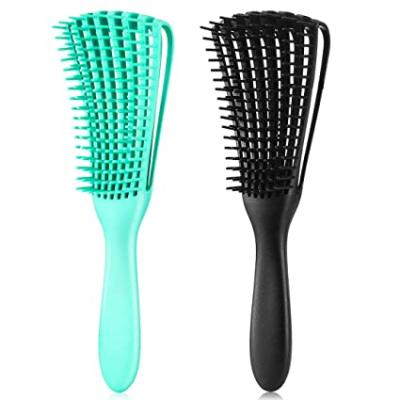 China Cushion Detangling Hair Combs Color Hard Finish Shower Shiny Shower Hair Brush Eco-friendly Custom Detangling Set Detangle for sale