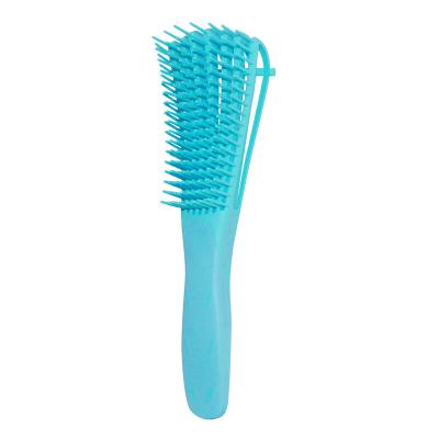 China Waterproof Natural Hair Detangler Brush 8 Rows Exhale Detangling Brush For African America 3a To 4c Coily Wavy Curly Wet Dry Hair for sale