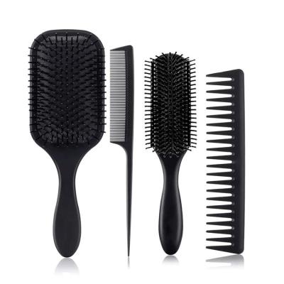 China Waterproof suit men's nine-row four-piece oil head comb, women's wide-tooth headed tail hairstyle styling massage comb for sale